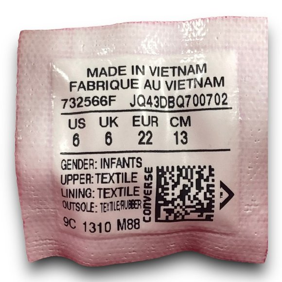 Converse Chuck Taylor Double Tongue Sneakers 732566F Purple Pink Toddler 6 - Picture 9 of 9